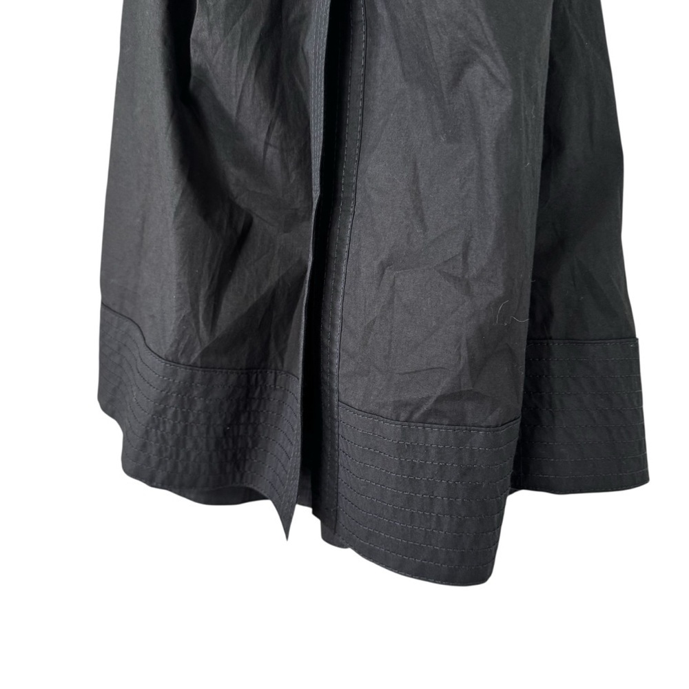 NWT Banana Republic Sleeveless Cut Out Poplin Midi Button Up Black Dress Size 4P - Picture 4 of 15